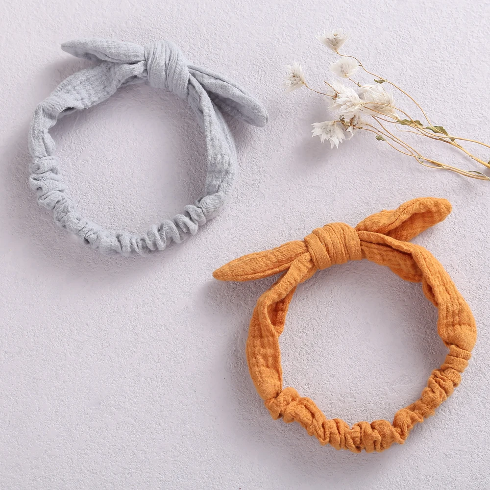 Rabbit Ears Baby Girl Headband Elastic Girl Hairband Newborn Baby Bow Headbands Bowknot hair accessories