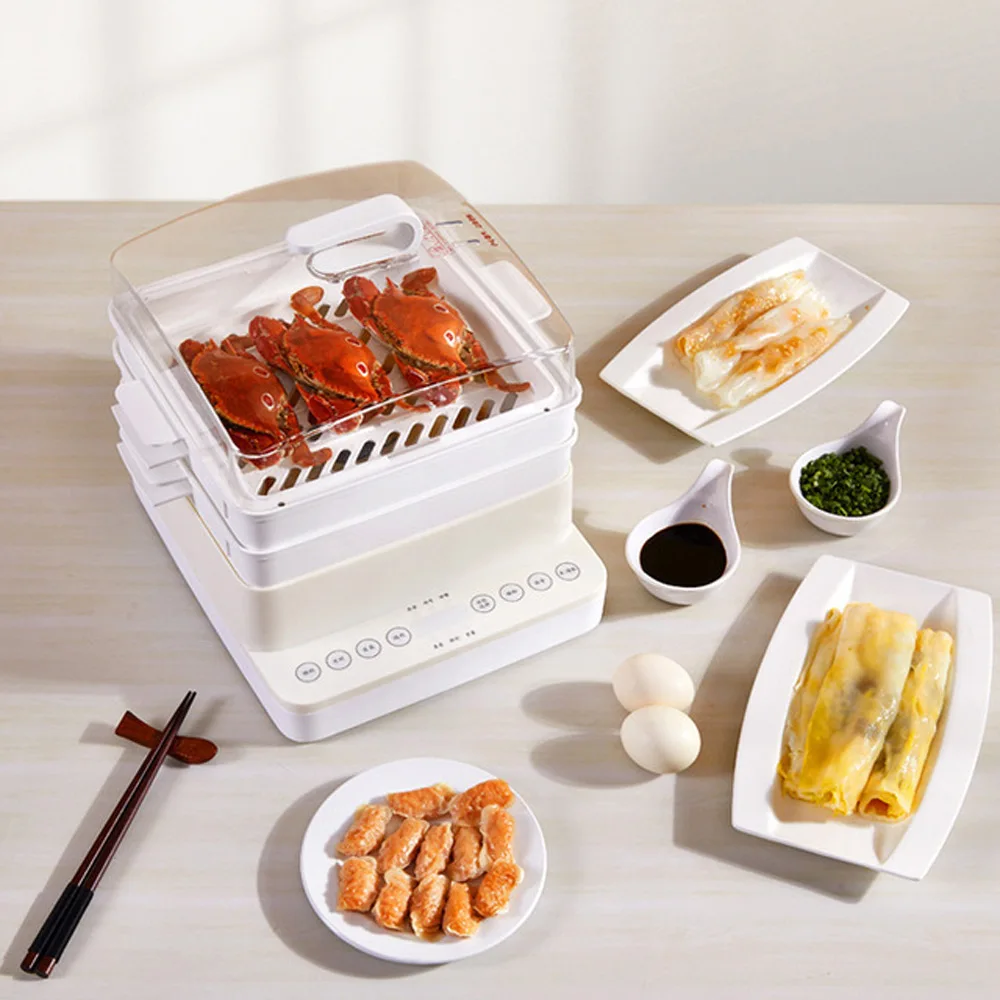Multifunctional Food Steamer Egg Bun Steaming Machine Household Vermicelli Roll Machine Drawer Type Steam Pot