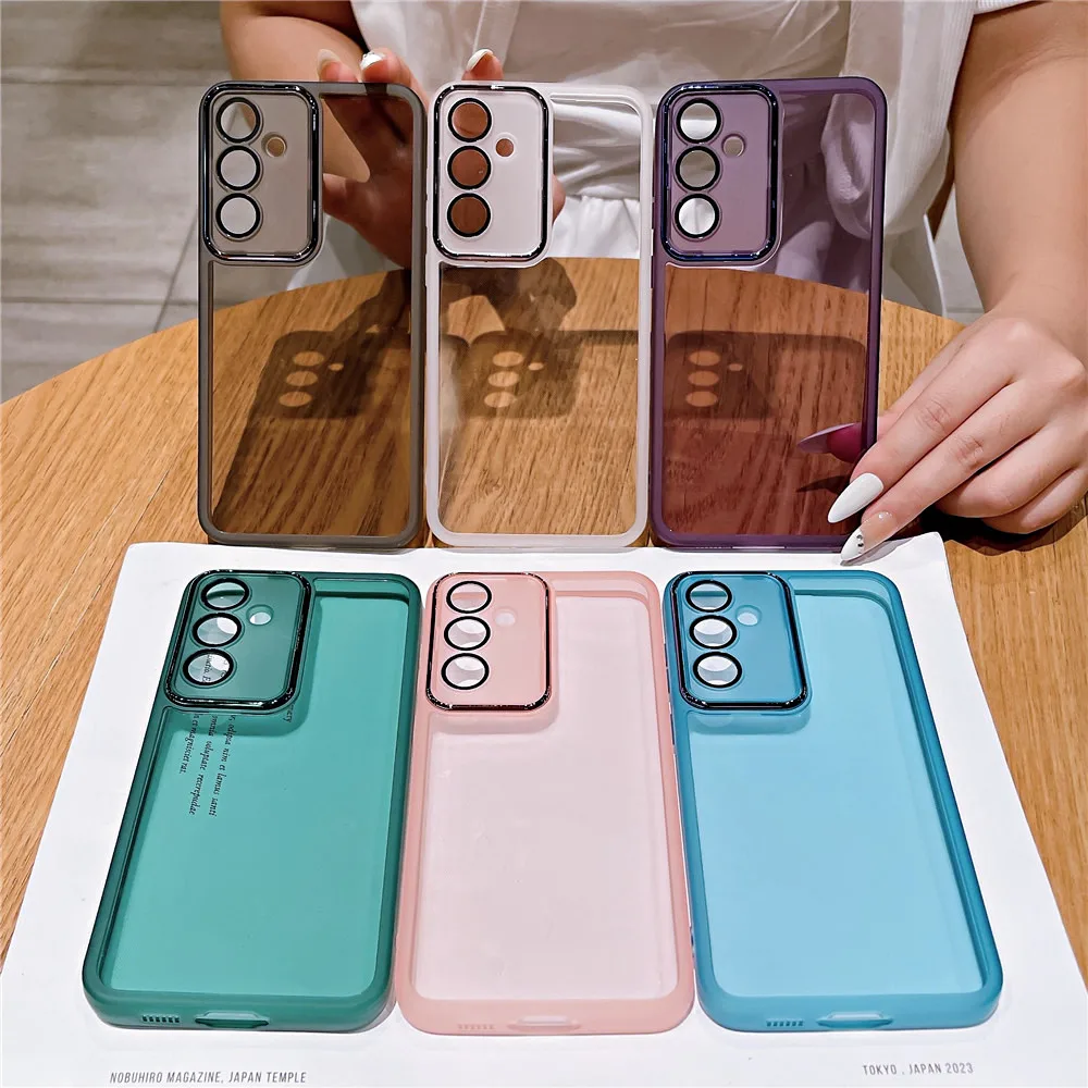 Transparent Silicone Phone Case with Camera Protection Film