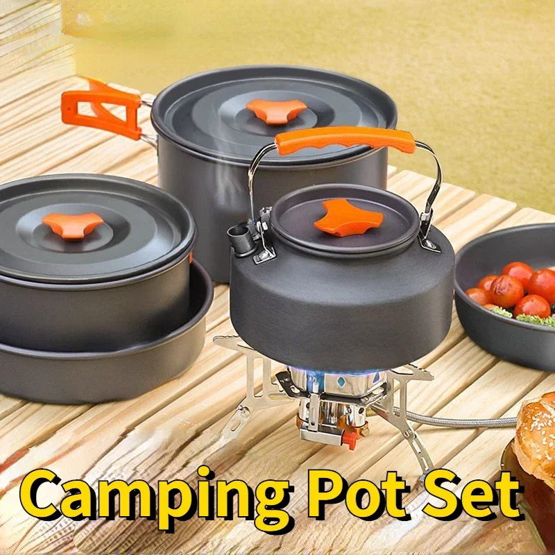 

Outdoor Pots Picnic Sets Pots Kettles Camping Equipment Supplies Cassette Stove Portable Cooker Camping Gear Camping Cooking