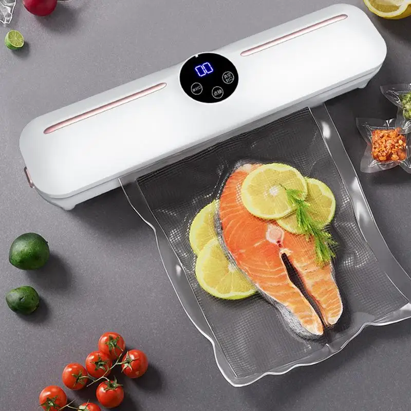 

33cm Automatic Food Vacuum Sealer 62 kpa Powerful Packaging Machine Dry / wet / soft / powder food preservation LED Lights