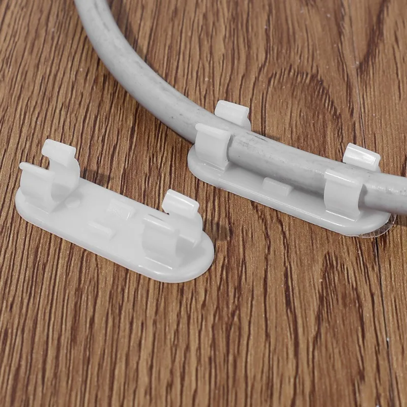 Supporti Per Cavi In Silicone | 8 Pezzi Bianchi | Organizer Scrivania Adesivo | Clip Per Cavi E Cuffie