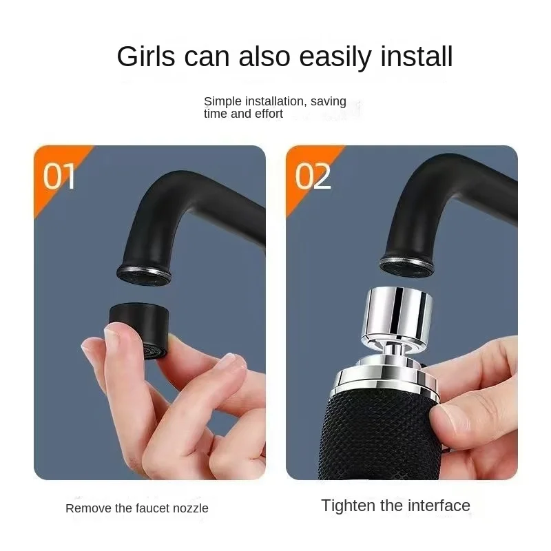 360&deg; Rotatable three-speed faucet water purifier Kitchen sink household pressurized filtration spill-proof universal