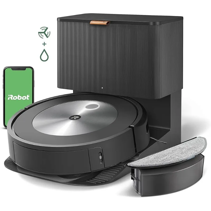 

IRobot Roomba Combo j5 + самоопорожняющийся робот-пылесос и Швабра-определяет препятствия, например отходы домашних животных
