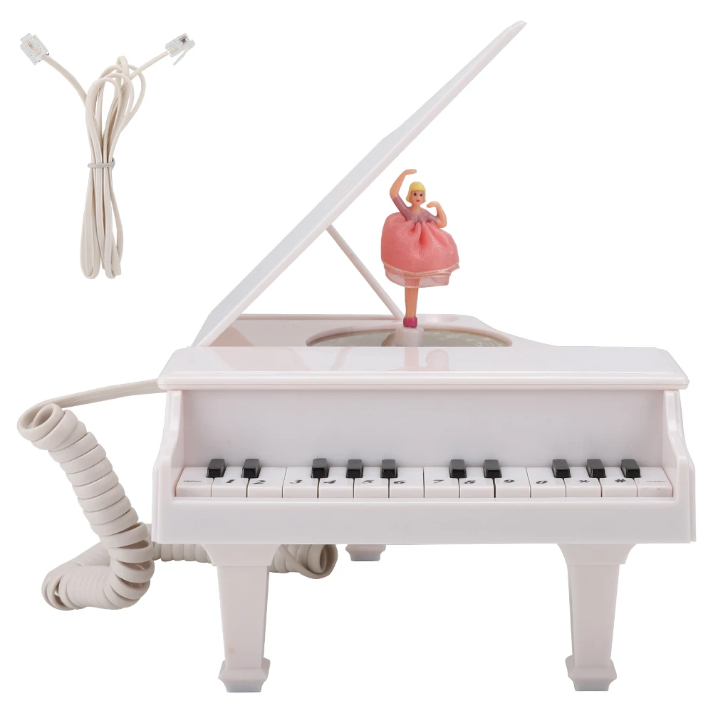 

Piano Shape Fixed-line Telephone MultiFunctional Household Decoration for Hotel Office