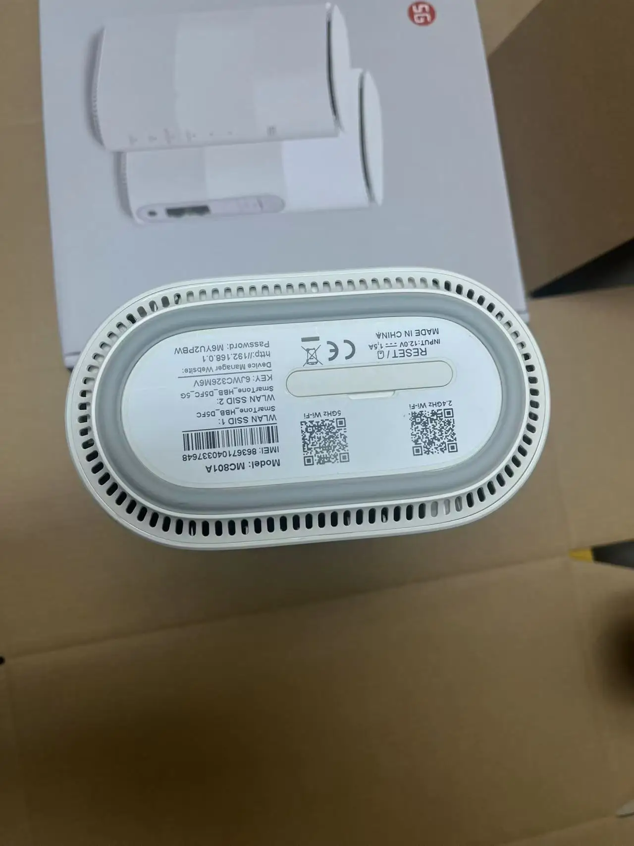 ZTE MC801A 5G CPE router SmarTone wifi 6 repeater 5ghz SDX55 NSA + SA N78/79/41/1/28 802.11AX modem 5g wifi sim card used 90%new portable wi fi router 5g cpe modem