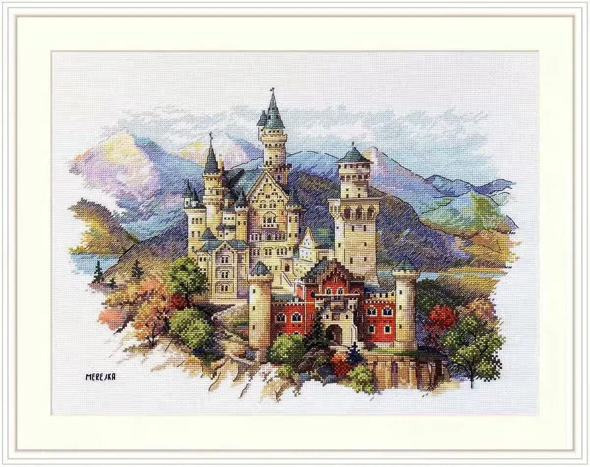 Cross Embroidery Painting YN300- Cross Stitch Landscape Architecture Large-sized Decorative Painting Hanging Painting Customization
