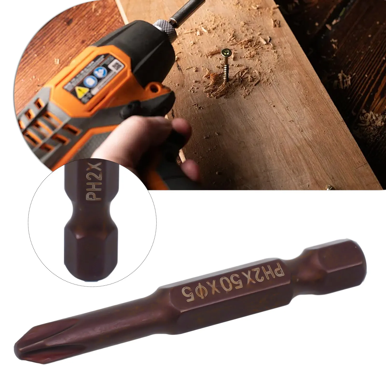 

1PCS 50mm Screwdriver Bit Set Hex Shanks Screwdriver Bit Alloy Steel Electric Impact Drill Hand Screw Driver PH00 PH0 PH1 PH2