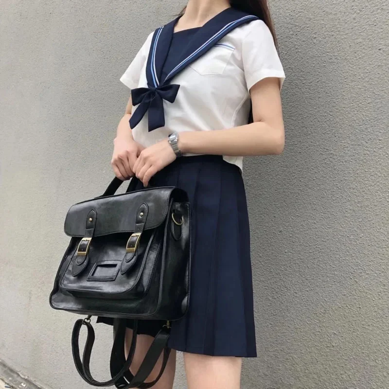 

Vintage Women Backpack Large Capacity Student School Bag Luxury PU Leather Female Satchels Tote Bag Multifunctional Travel Bags