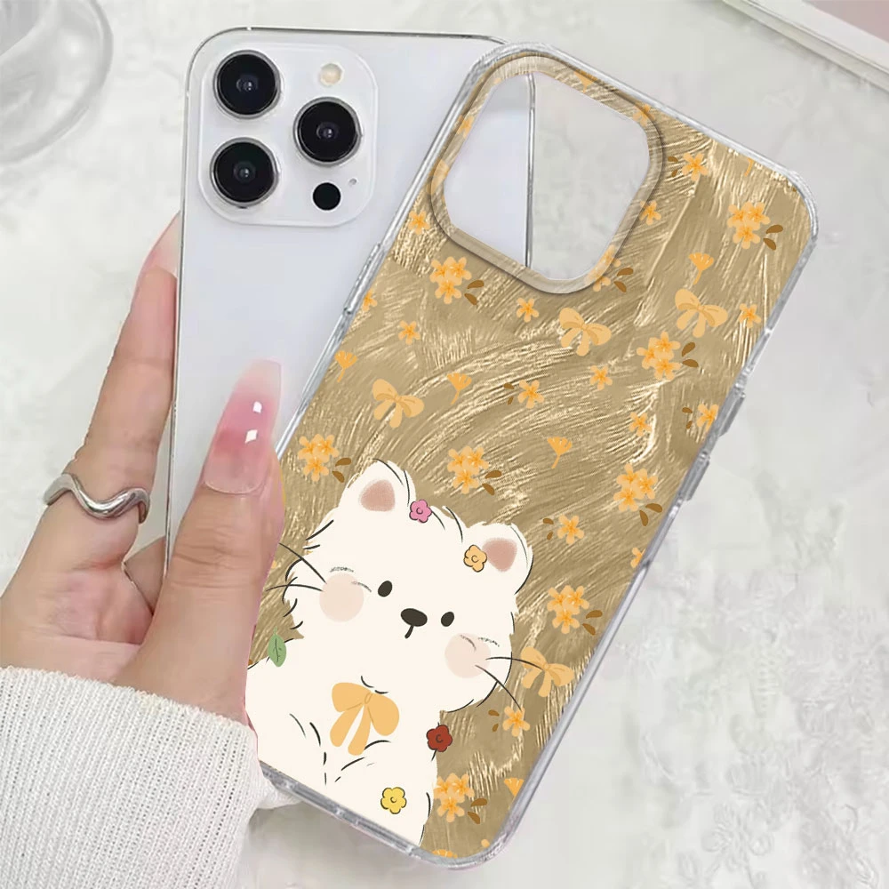 Chic Cartoon Black TV Cat Phone Case