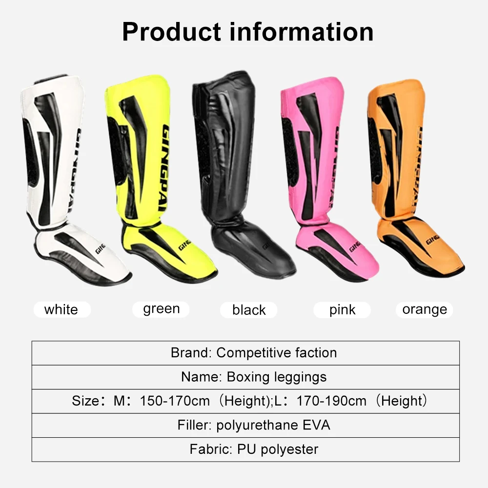 Kickboxing Leg Guards Professional Kickboxing Leg Guard Muay Ankle Protector Sparring MMA Shin Boxing Thickened Fighting Gear AnkleProtective Guards