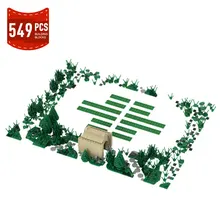 

Moc Magic World Quidditched Court and Surrounding Flowers and Plants Building Blocks Set Wizard Broomstick Race Children Toys