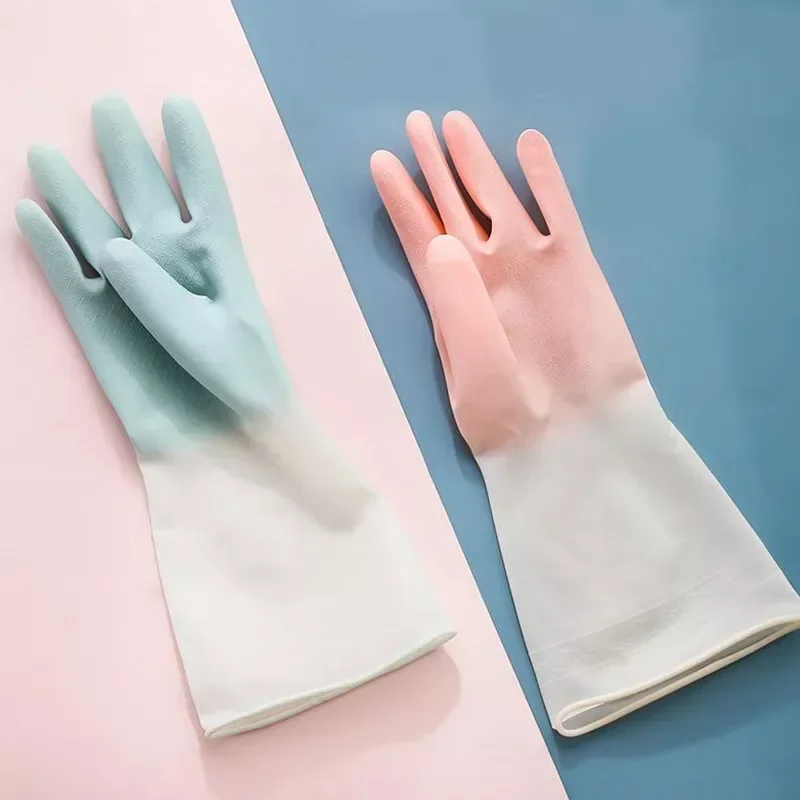 Silicone Cleaning Gloves Dishwashing Cleaning Gloves Scrubber Dish Washing Sponge Rubber Tools 1Pair work gloves protective gloves