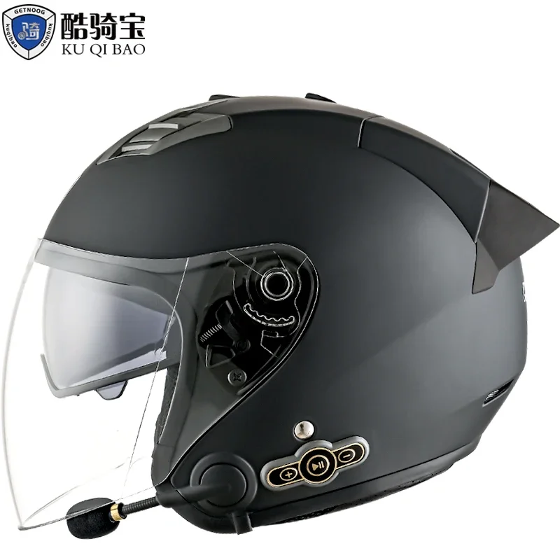 KUQIBAOMotorcycleHelmetAntiFogDualLensFlipupHelmetBuiltInBluetoothHeadset
