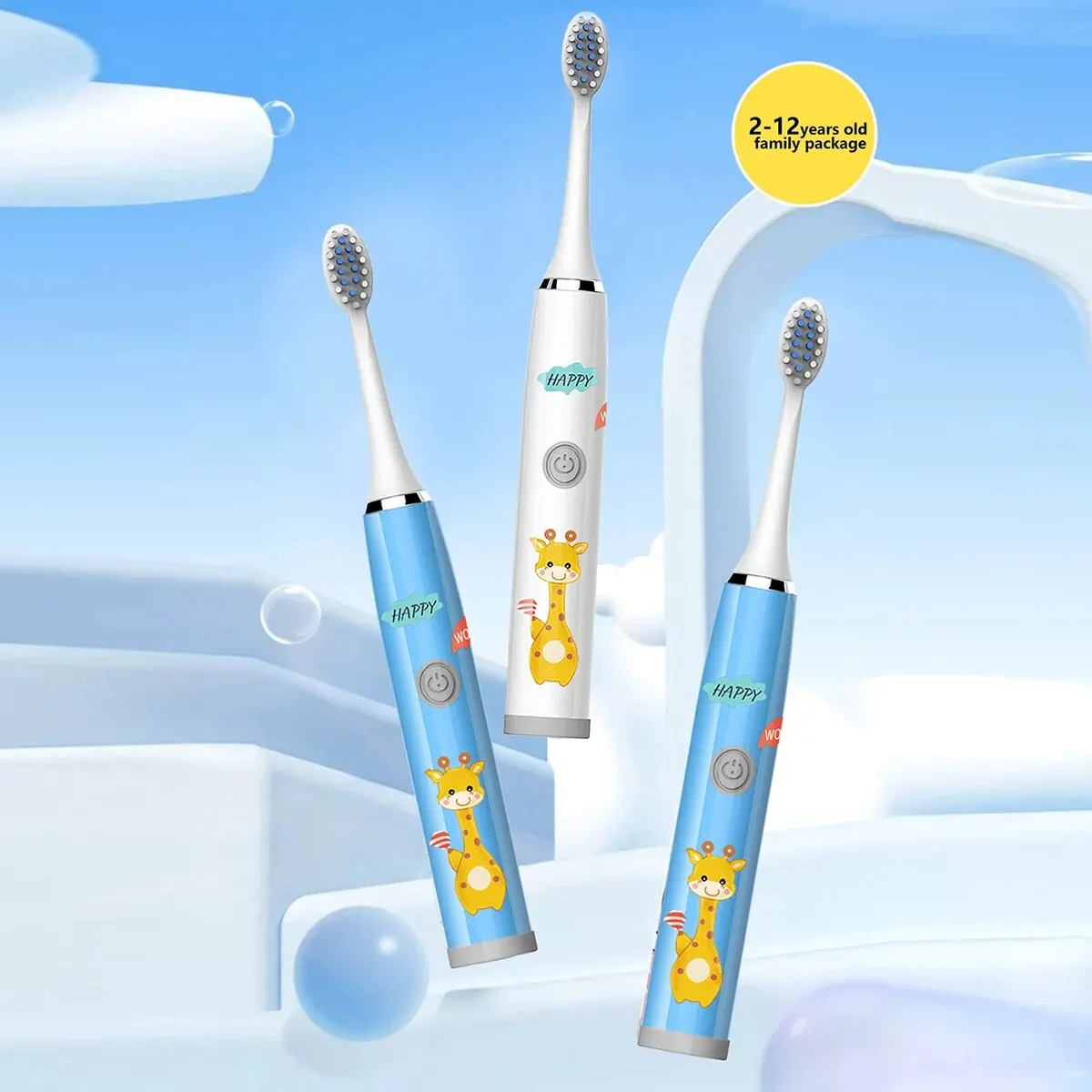 Children&rsquo;s Electric Toothbrush Colorful Cartoon Deer Series Soft-Bristled Cleaning Brush Battery Not Included kids electric toothbrush
