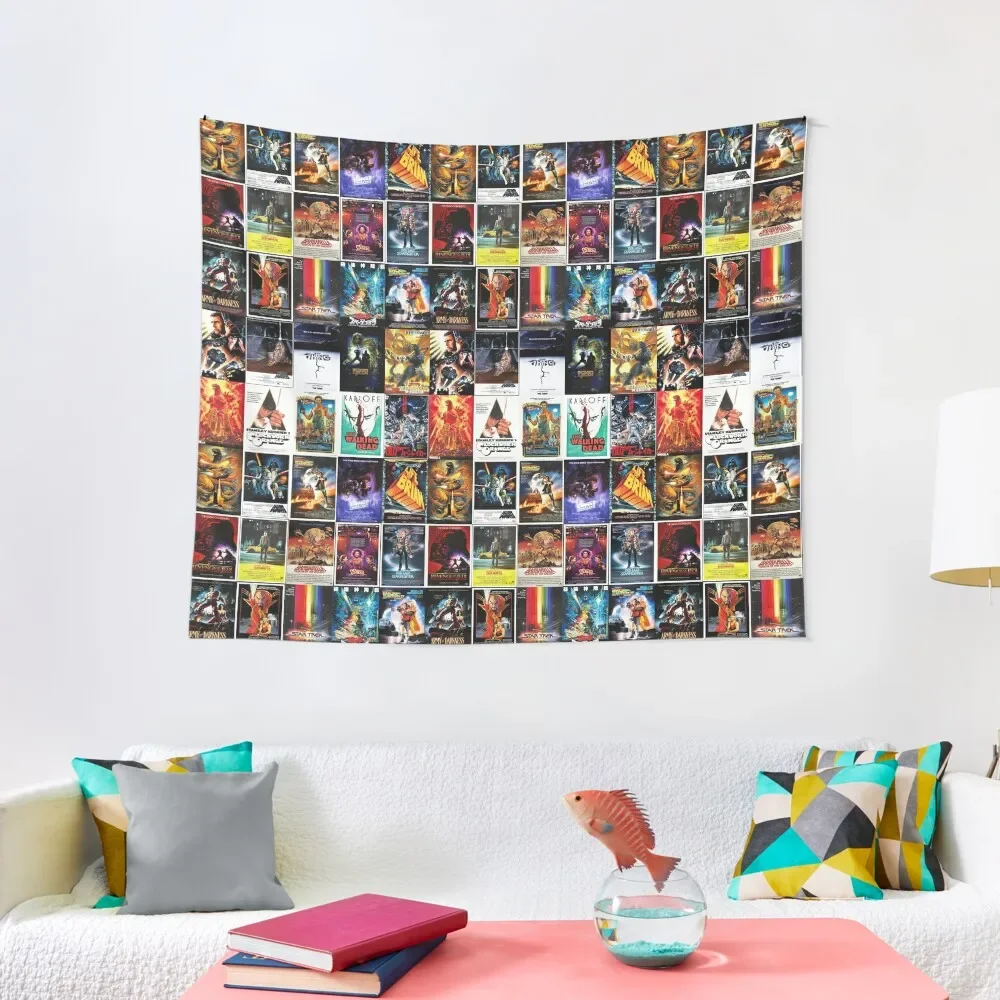 

25 Iconic Movies, Movie Poster Collage , Man cave poster, Movie Lover Gift Tapestry Room Aesthetic Tapestry