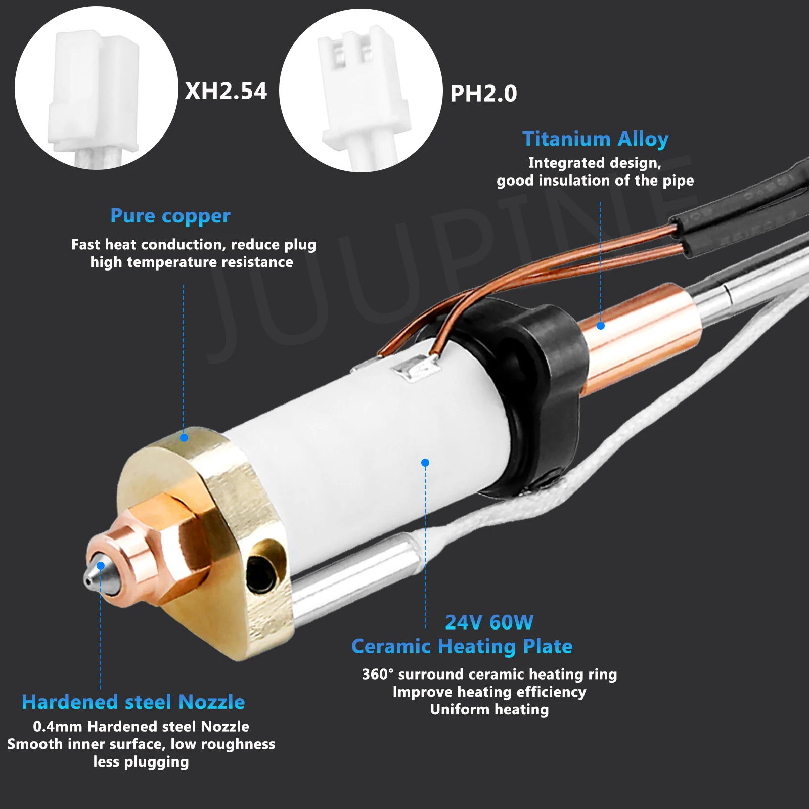 For Creality Hi Combo Hotend Kit Ceramic Heating Block 300°C High