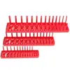 3Pcs Black/Red Socket Organizer Tray For 1/2" 3/8" 1/4" Socket Holder Home Sleeve Storage Rack Garage Tray Tool 2