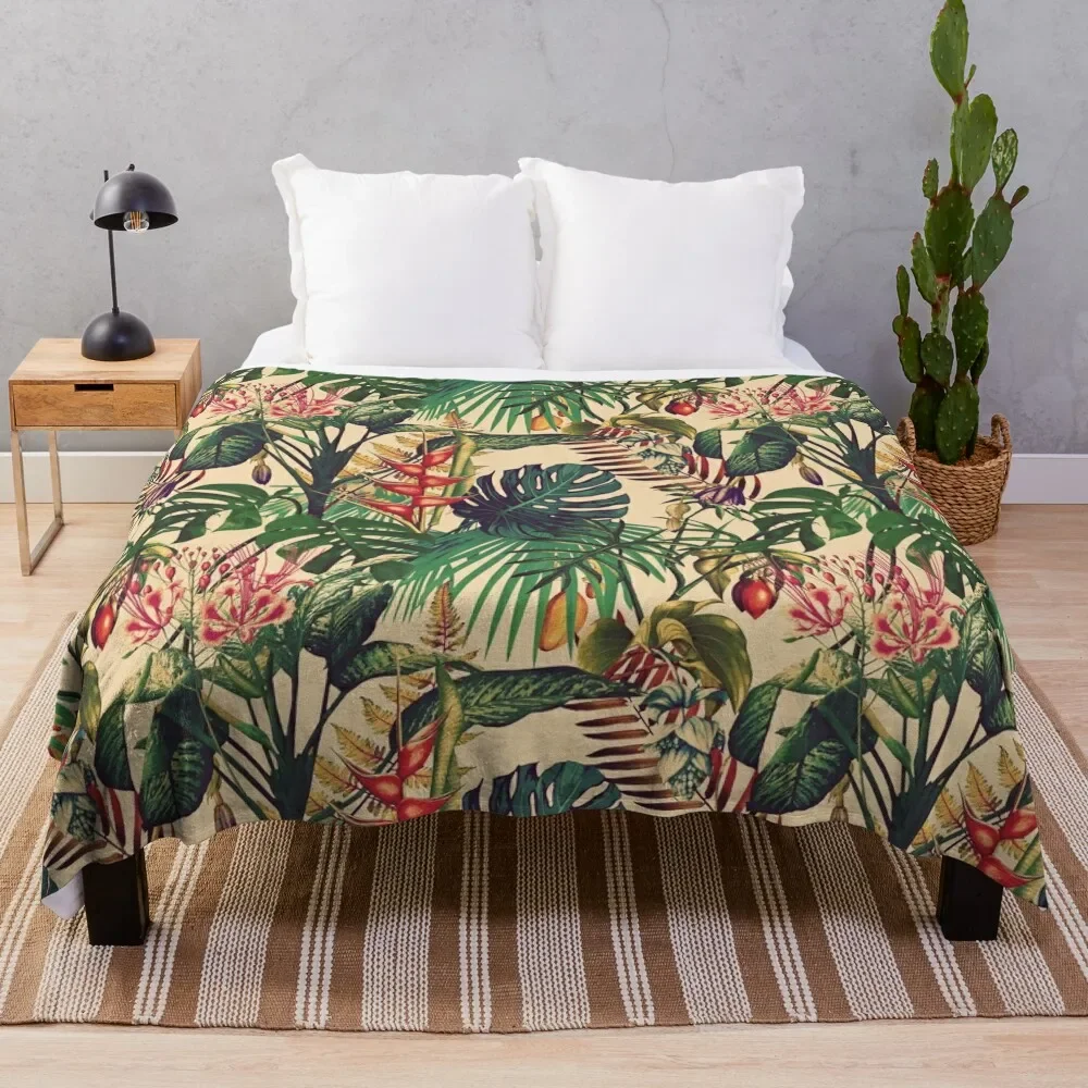 

Tropical Flora (vintage) Throw Blanket Luxury Brand sofa bed Blankets