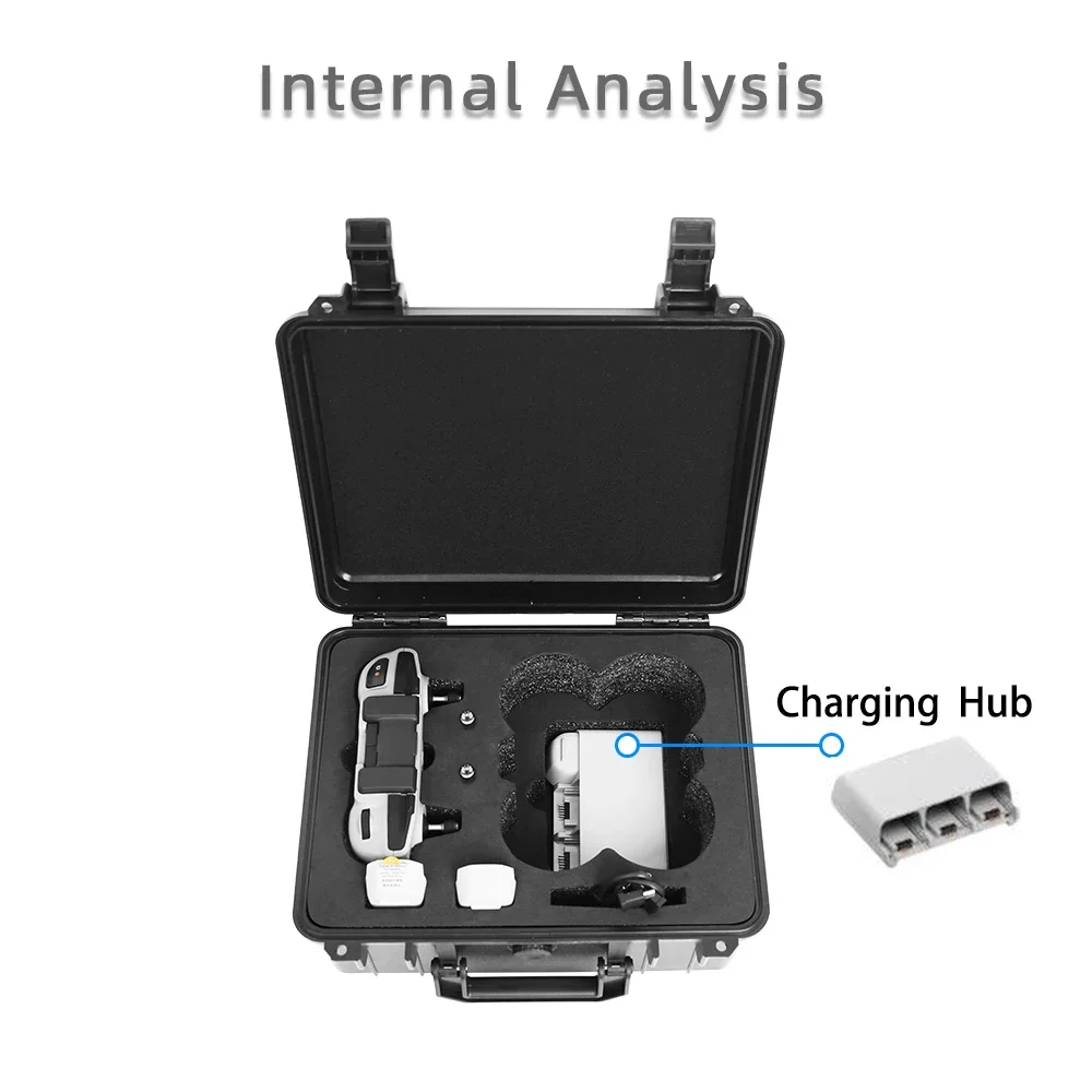 Explosion-Proof Carrying Case for DJI Neo Fly More Combo Storage Bag Portable Waterproof Box Hard Shell for DJI RC N3 Accessory