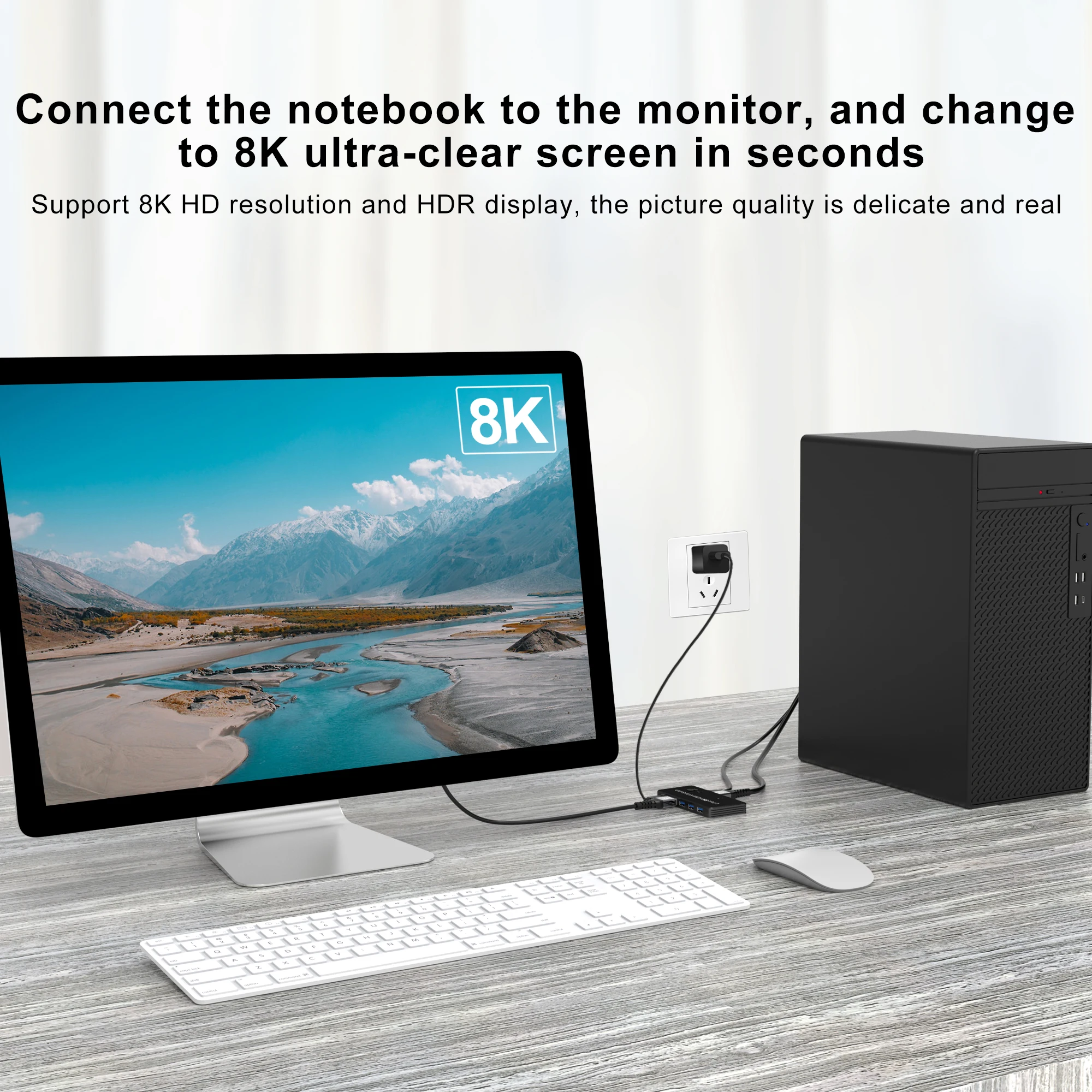 HDMI-ȣȯ 2.1 KVM ġ 8K @ 60hz 2 Ʈ USB  HD ġ, 2  ǻͿ, Ű 콺    U ũ 