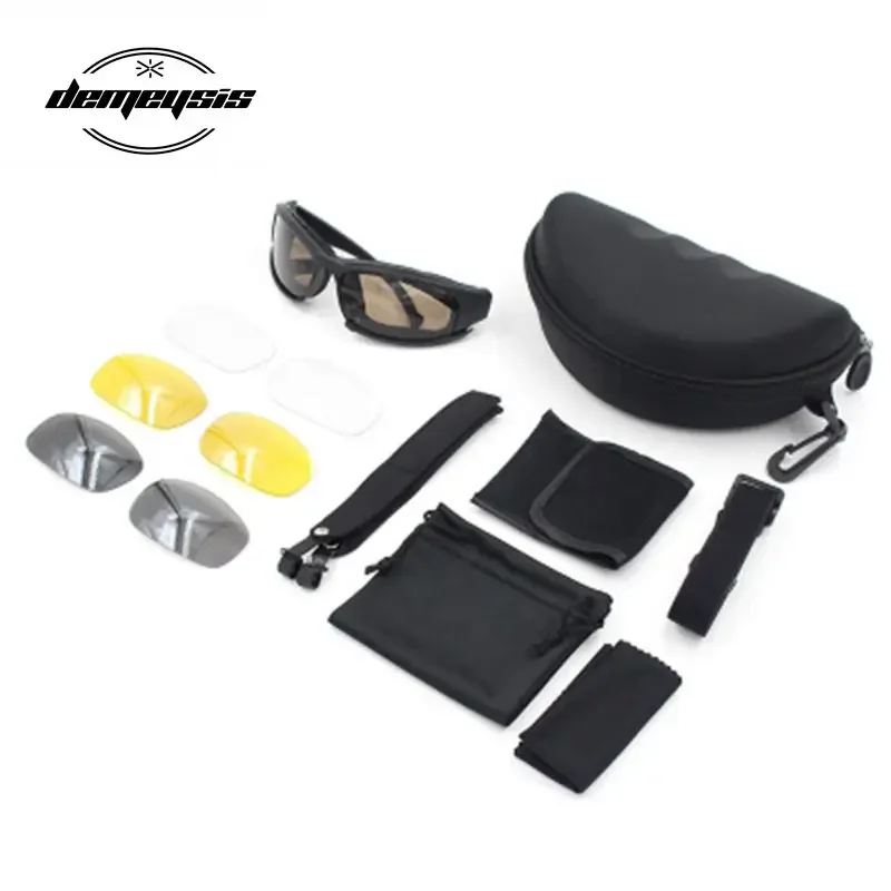Photochromic Polarized Tactical Outdoor Sunglasses and Goggles Set