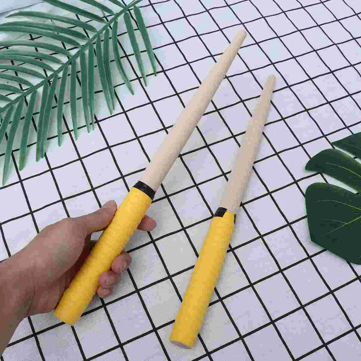 Durable Wooden Rods Professional Drumsticks Percussion Instruments Accessories Rubber Handle Lightweight Taiko Sticks Drumstick drum sticks drum percussion accessories drum accessories