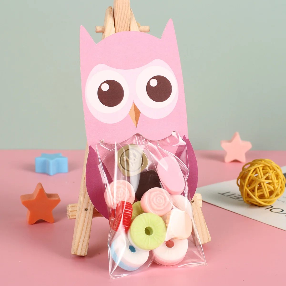 10 Stück niedliche Tier-Geschenktüten, Süßigkeitentüten, Babyparty, Geburtstagsfeier, Kekstüten, Bär, Fuchs, Löwe, Süßigkeitenbox, Wald, Safari, Party-Geschenk – Detail 3