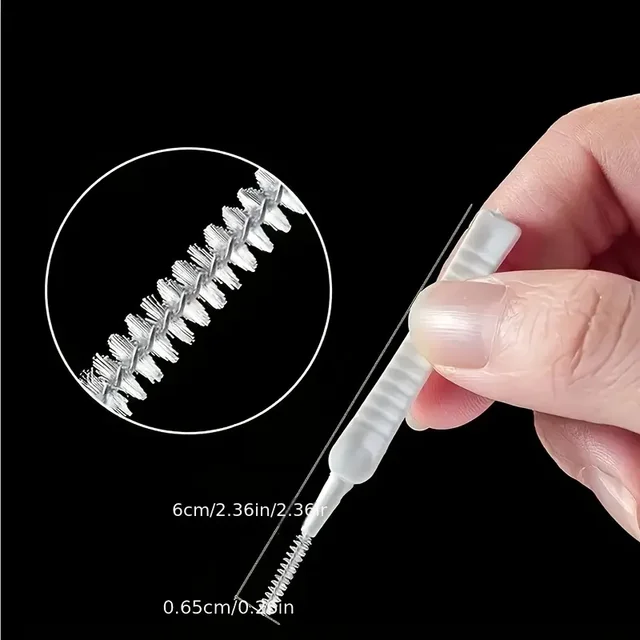 Brosse de nettoyage de buse de douche, brosse de nettoyage de crevasse de pomme de douche multifonction blanche pour la maison, accessoires de salle de bain 2