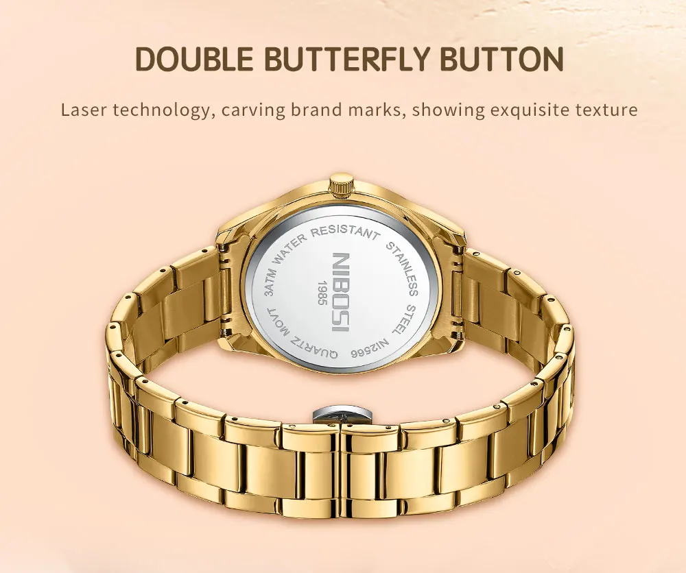 Luxury Men Women Watch Gold White Quartz Wrist Watch Stainless Steel Couples Clock Casual Waterproof Mens Watches_voghion.com