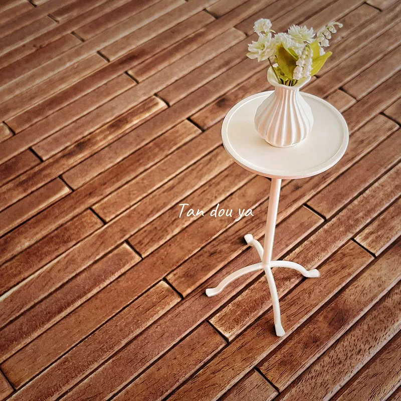 1/6 Doll House Model Furniture Accessories Iron Art High Foot Side Table Flower Rack Bjd Ob11 Gsc Blyth Soldier Lol Miniatures hot 1pc doll stands figure display bracket action base for 1 144 shf robot model big sale display rack storage rack