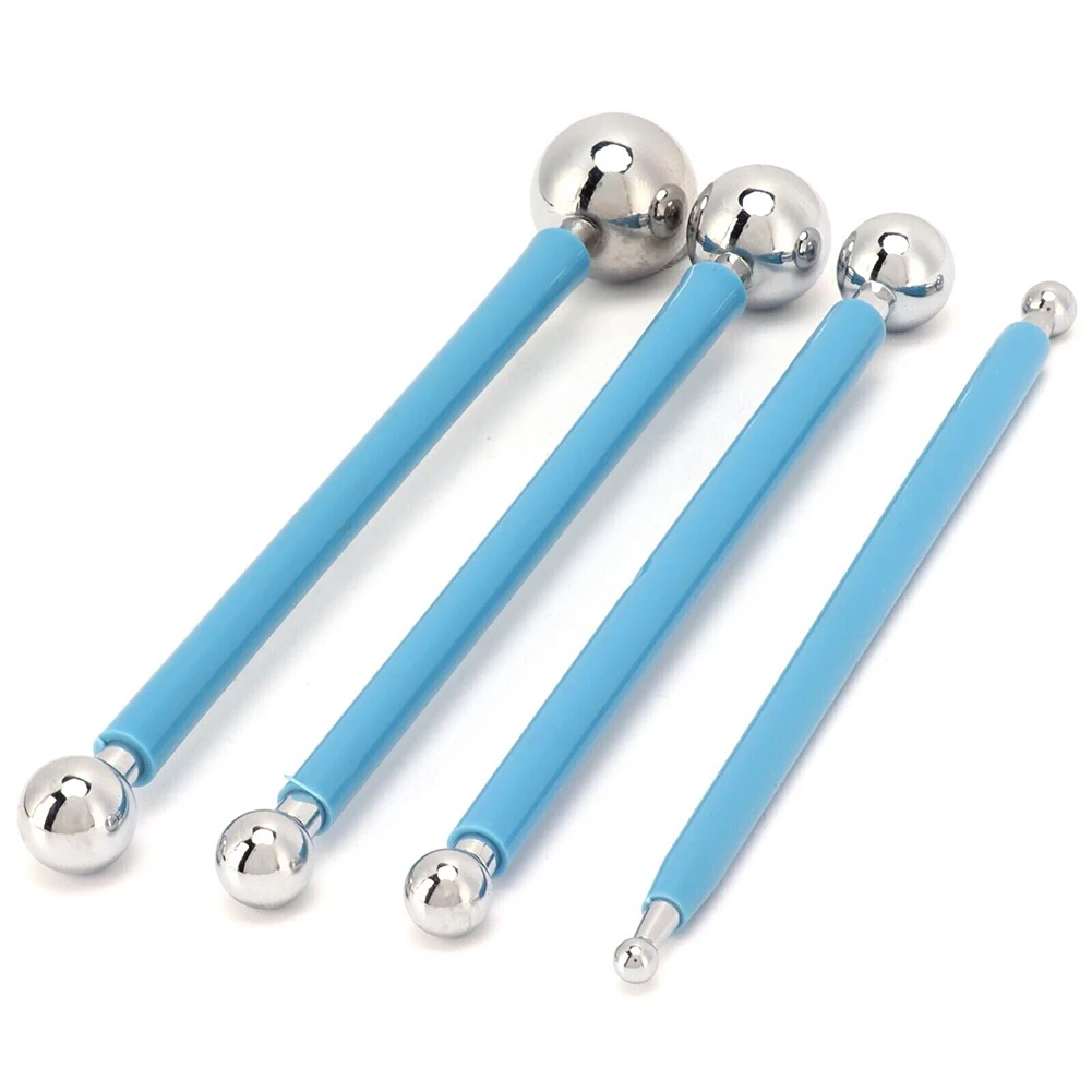 Polymer Clay Tools Seam Steel Ball 1 Set Accessories Blue Color Pressure Seam Steel Ball Stainless Tile Grout polymer clay tool