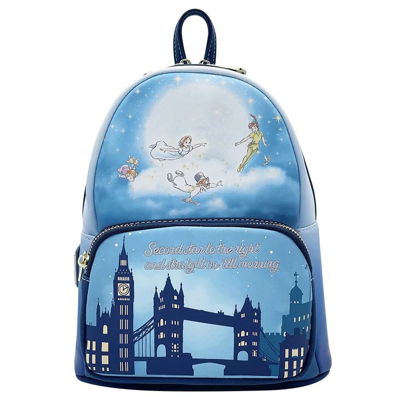 MINISO Disney Loungefly Peter Pan Peter Pan Peripheral School Bag Peter Pan Women's Starry Sky Backpack Children's Backpack