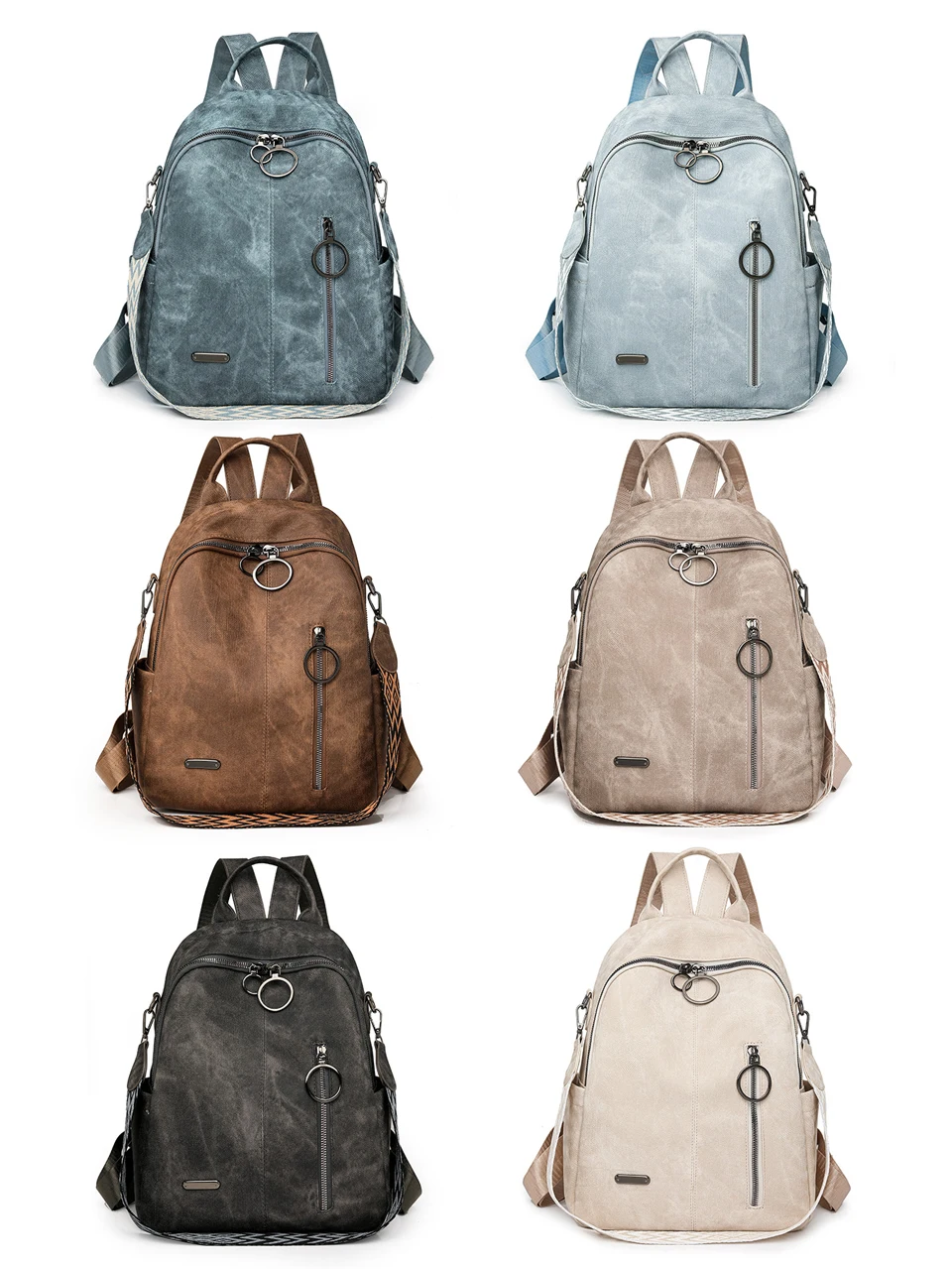 Fashion Daypack High Quality Pu Leather Backpack Women Bagpack Ladies Shoulder Bag Designer Large Capacity School Bag for Girls