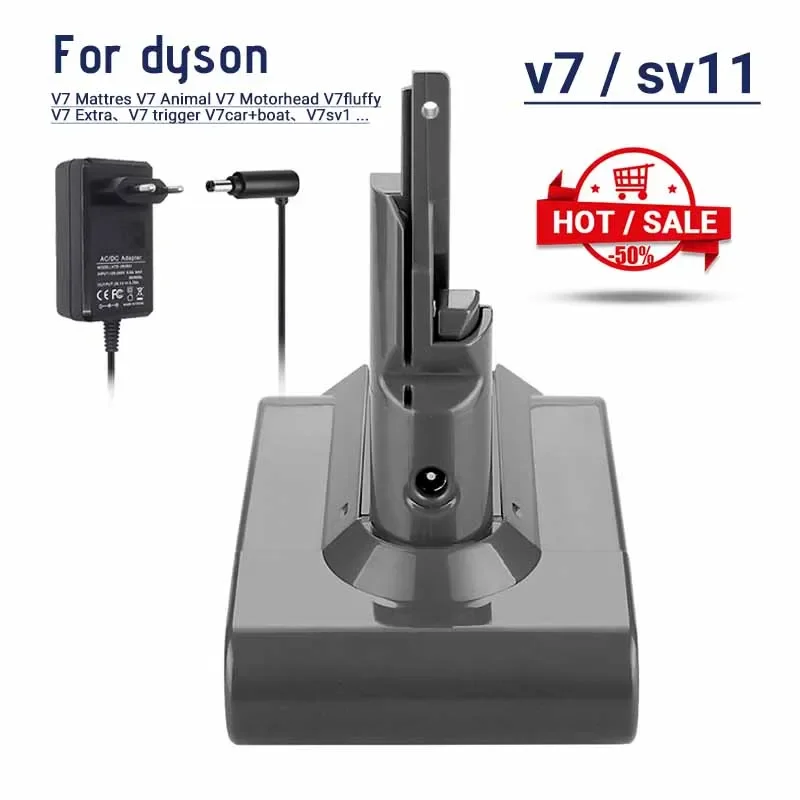 Rechargeable battery Vacuum cleaner battery Battery replacement New 21.6V 12800mAh Li-lon Battery For Dyson V7 Animal Pro Vacuum Cleaner