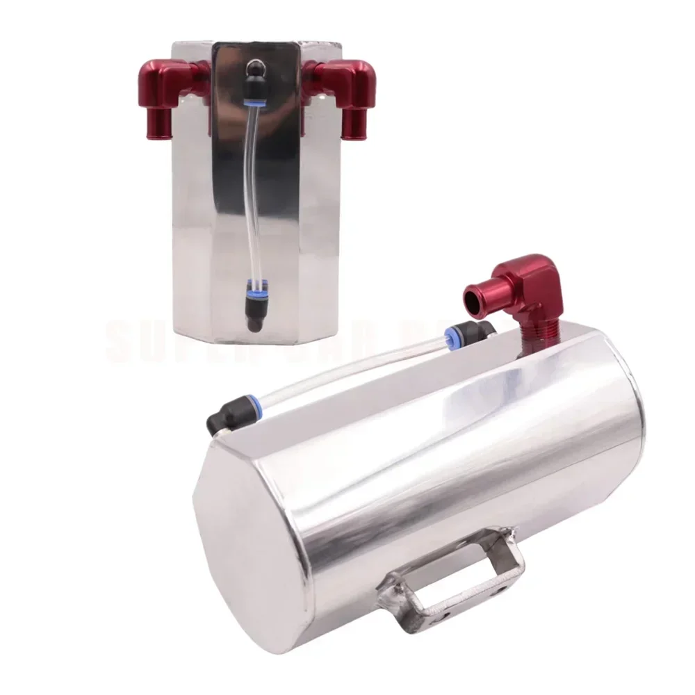 Universal JDM Car Oil Catch Can Aluminum With Greddy Oil Trap Reservoir Fuel Catch Tank With Breather Hole Car Accessories