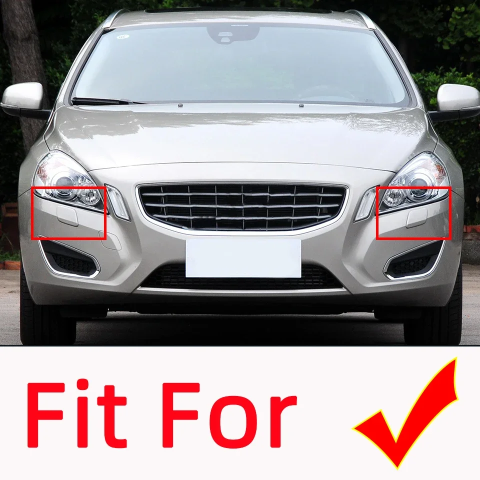 앞 범퍼 헤드 라이트 와셔 노즐 스프레이 커버 캡 Volvo V60 S60 2011 2012 2013 39802699 39802681   헤드램프 클리너 뚜껑