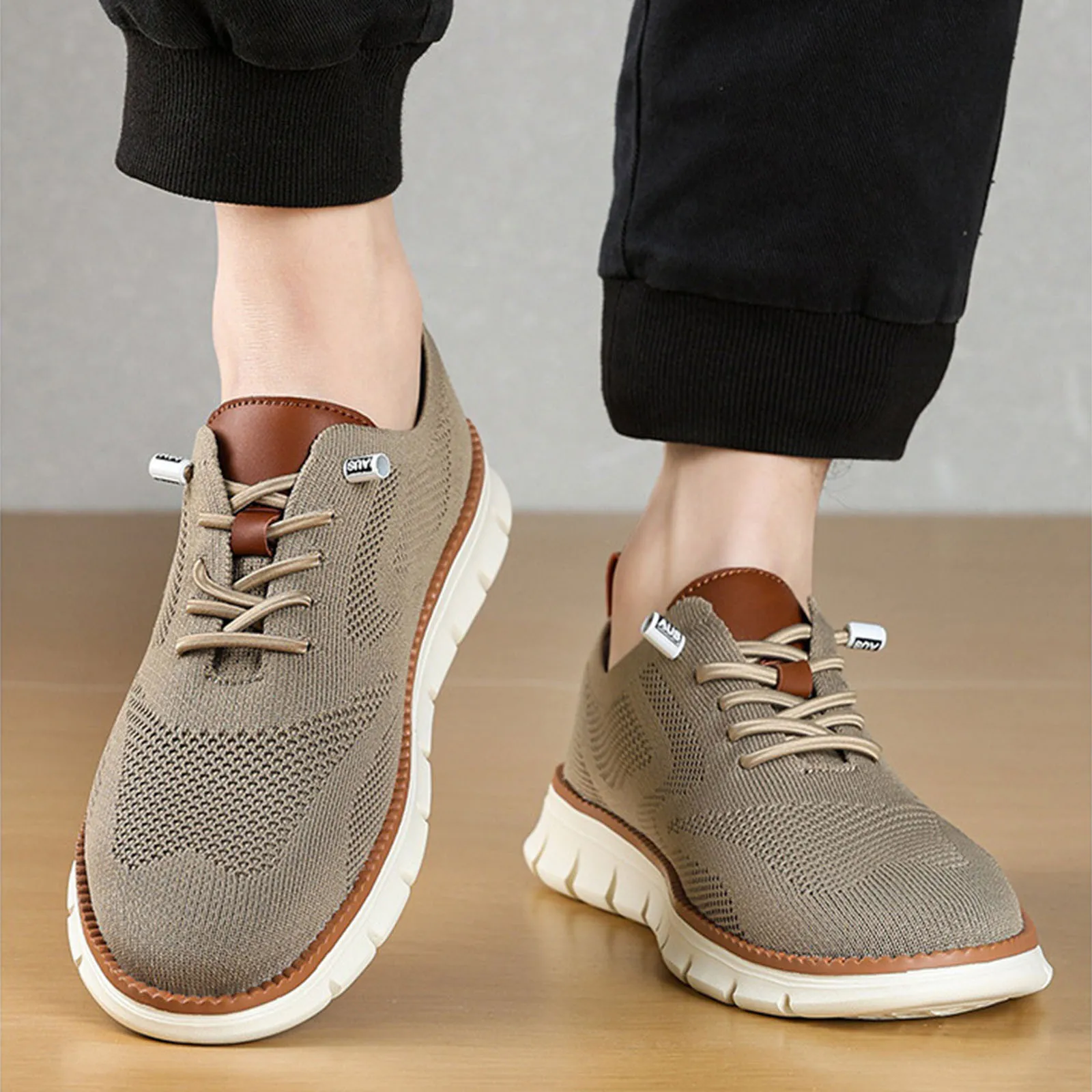 Mens Wearbreeze Shoes Walking Ultra Comfortable Breeze Shoes For Men Non Slip Mesh Breathable hole Dress Sneakers Business
