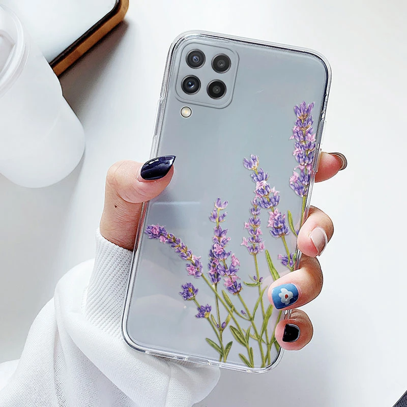 Floral Silicone Transparent Soft Phone Case with TPU Flower Design