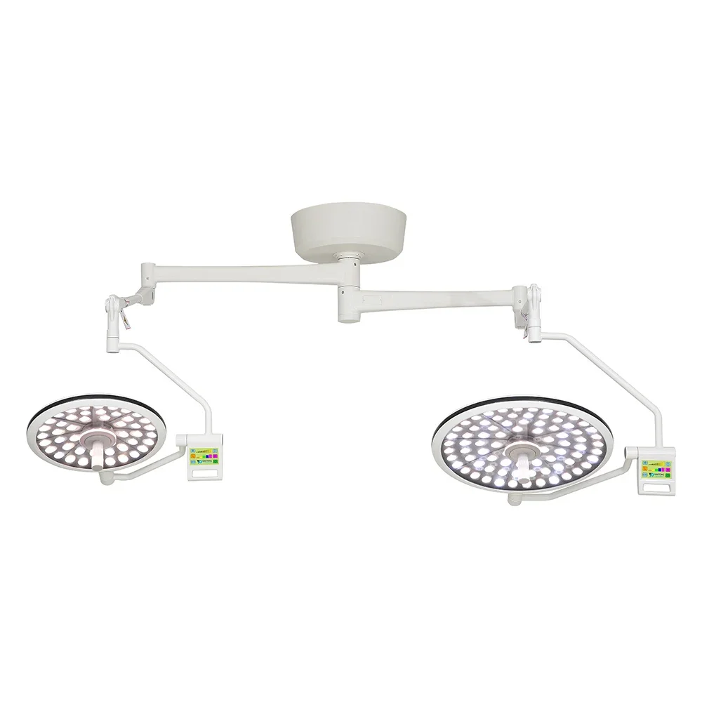 

Adjustable Double Dome Shadowless Ceiling LED Operation Surgical Light With LCD Control Panel