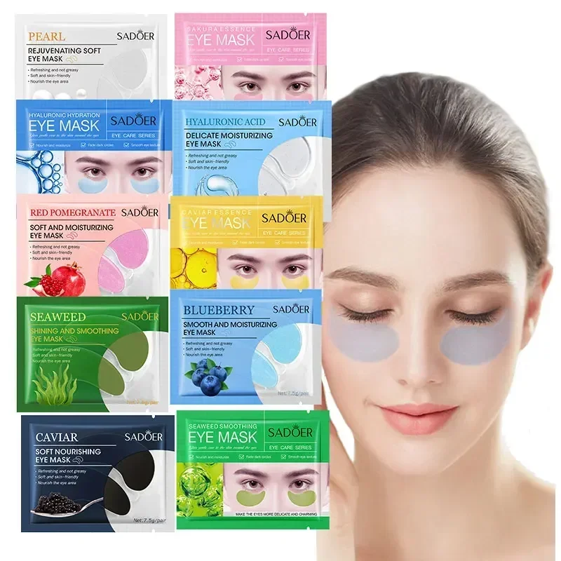 

30Pcs Crystal Collagen Eye Mask Moisturizing Anti Dark Circles Anti-wrinkle Sakura Eye Patches Skin Care for Eyes eye mask