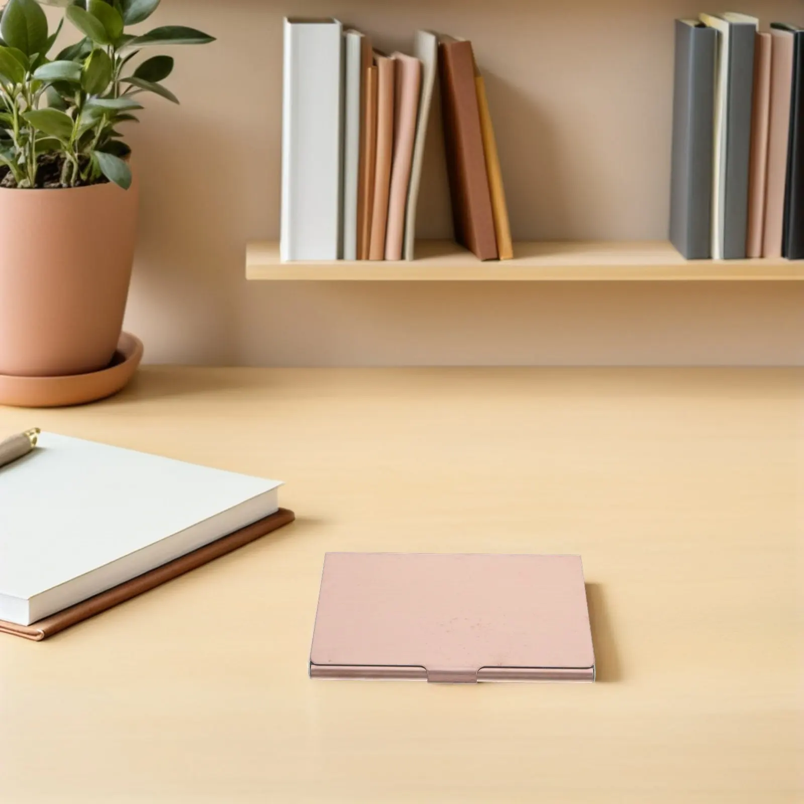 3Pcs 프리미엄 스테인레스 스틸 명함 홀더 세련된 미니멀리스트 금속 카드 케이스 사무실 책상 여행용 컴팩트 ID 지갑