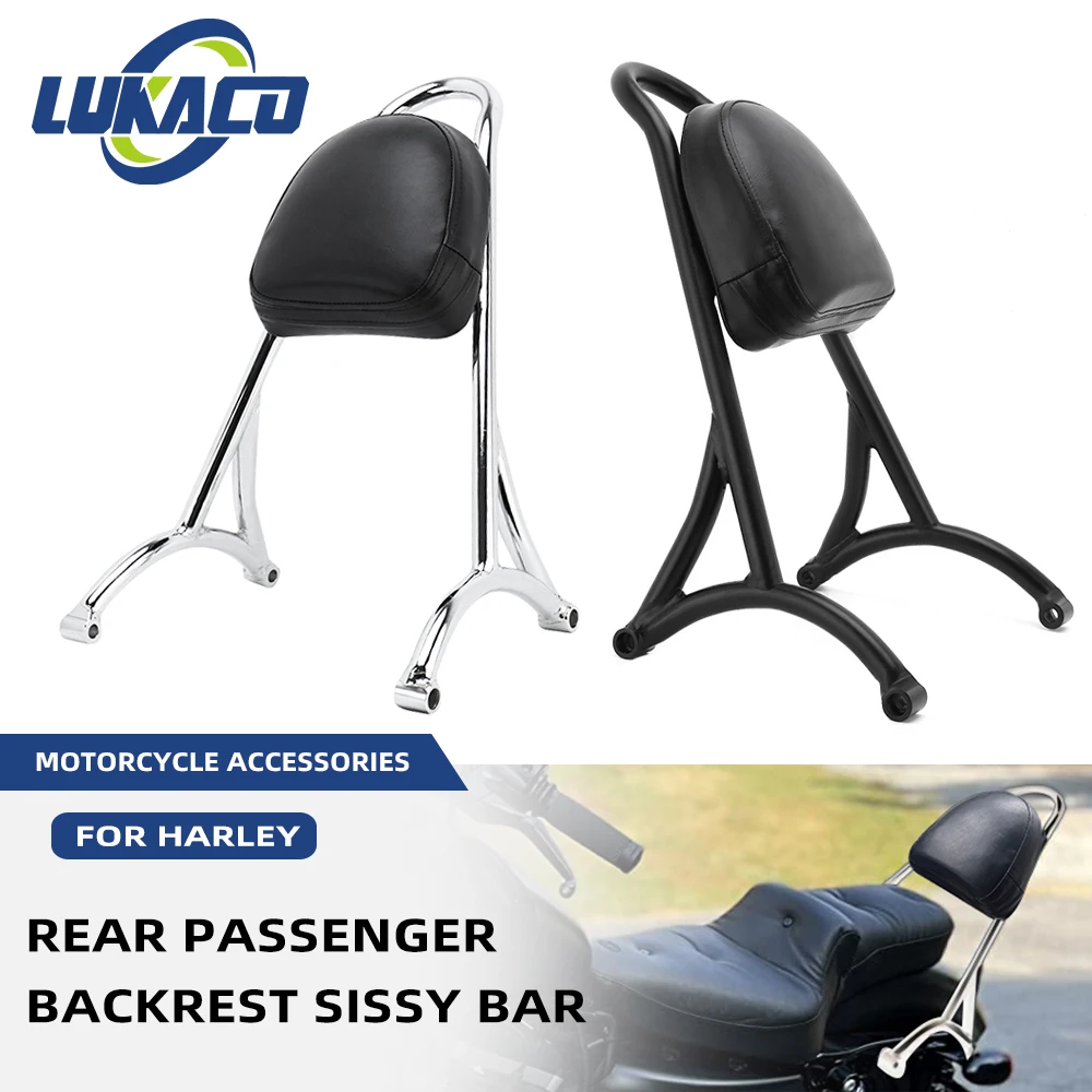 Motorcycle Accessories Sissy Bar Rear Passenger Backrest Cushion Pad