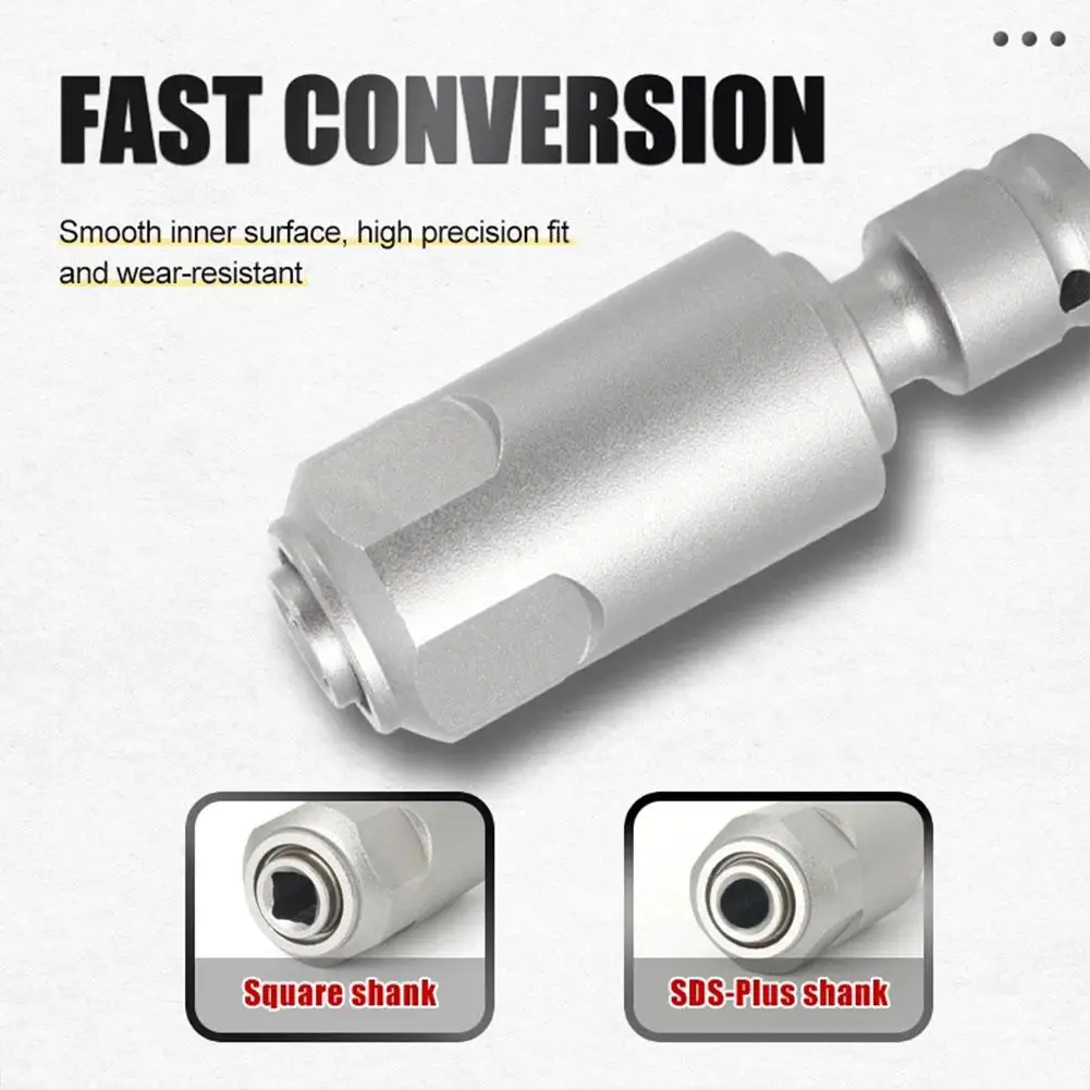 Adapter For Converting Impact Wrench To Electric Hammer SDS Max To SDS Plus Adapte Square Interface Use With Drill/Impact Wrench