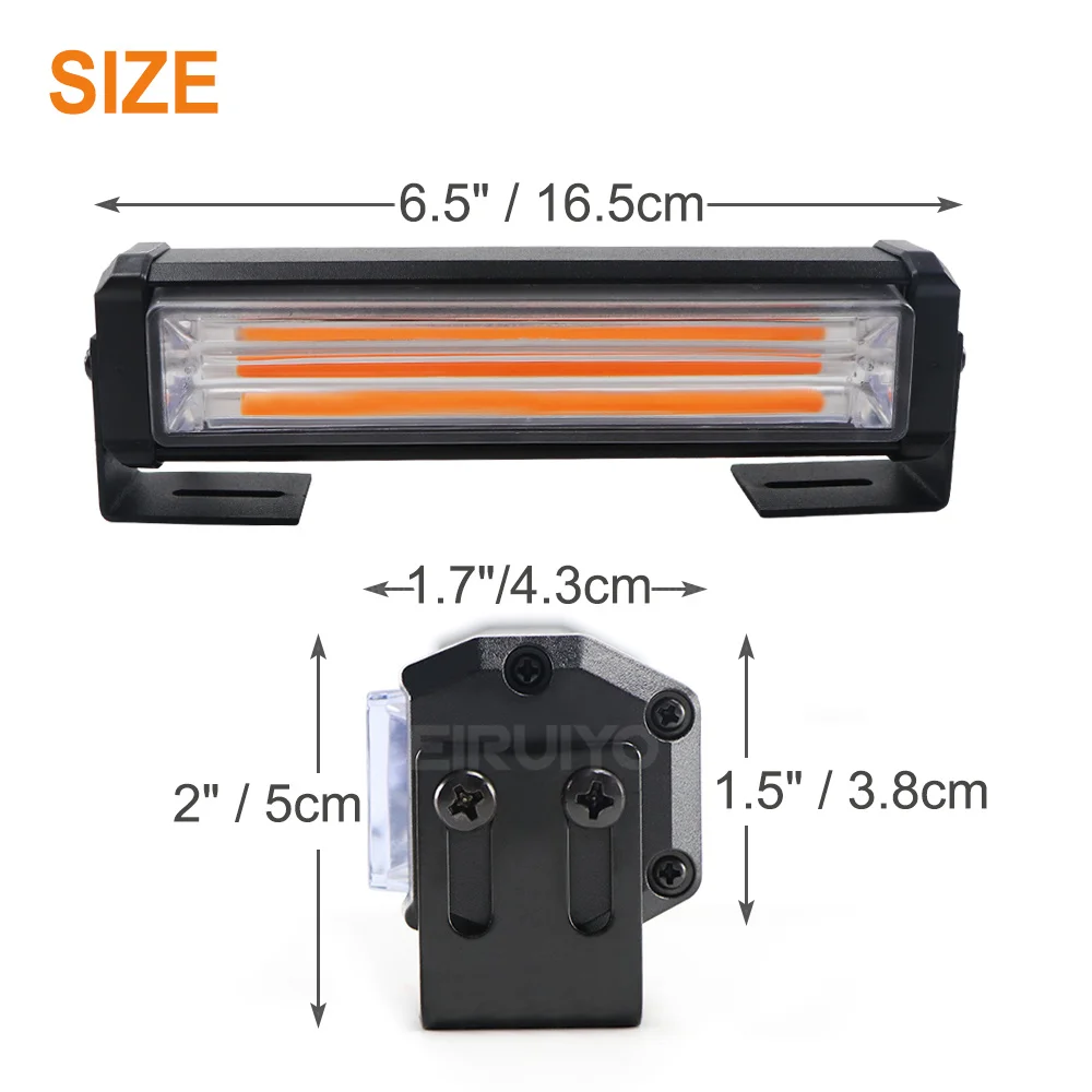 40W 80W COB Car Front Grille LED Strobe Light Police Fire Truck Emergency Flashing Warning Lights 12V 24V Amber White Red Blue