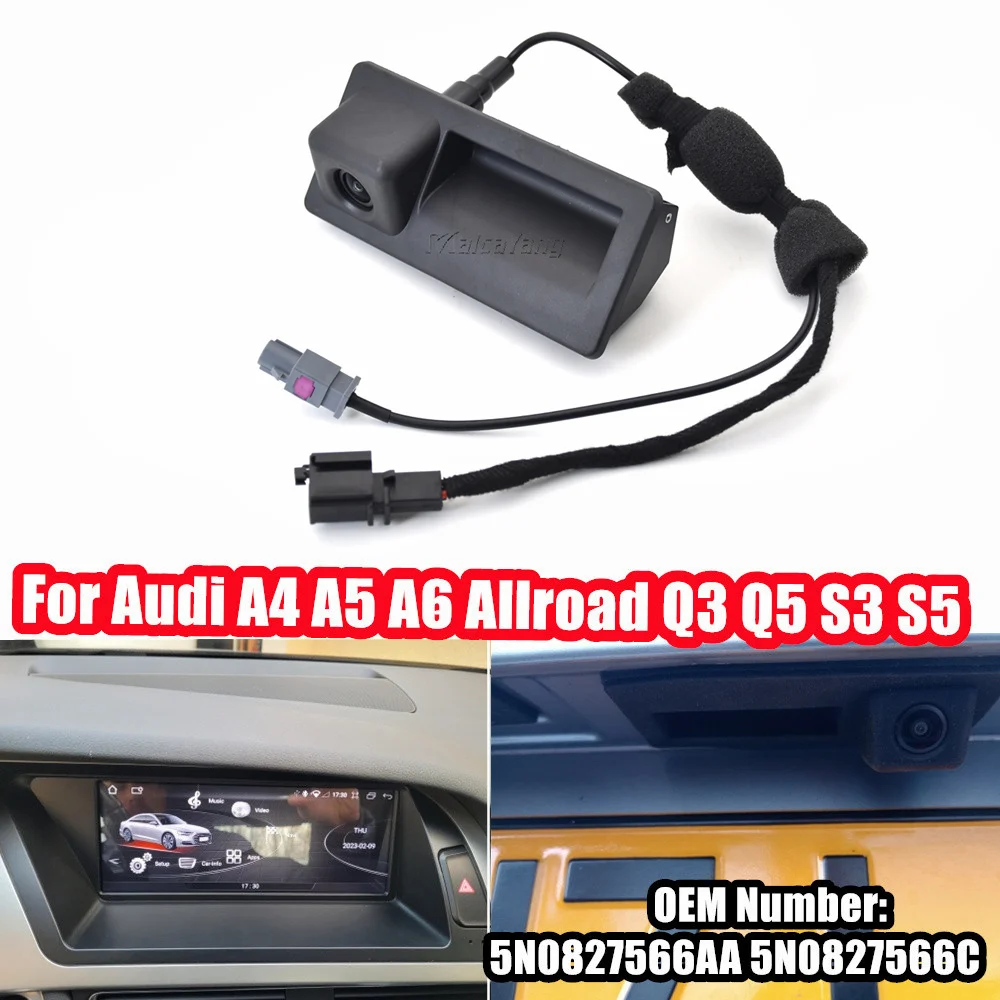 

5N0827566AA 5N0827566C For Audi A4 A5 A6 A7 Allroad Q3 Q5 S3 S4 S5 New Trunk Release Handle W/ Backup Camera Car Accessories