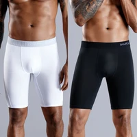 Boxer en coton pour hommes, sous-vêtements à jambes longues, short, grande taille et culotte, marque de luxe, nouveau Style 2023 6