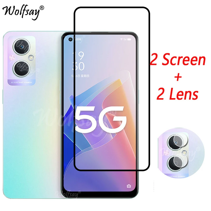 Full Cover Tempered Glass For Oppo A96 Screen Protector For Oppo A96