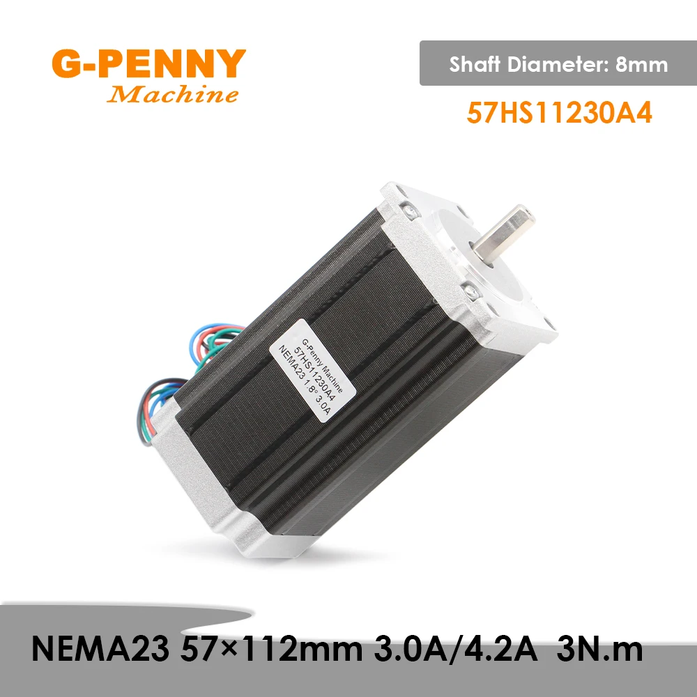 NEMA23 stepper motor 57x112mm 4-lead 3A 3N.m / Nema 23 motor 112mm 428Oz-in  for 3D printer for CNC engraving milling machine