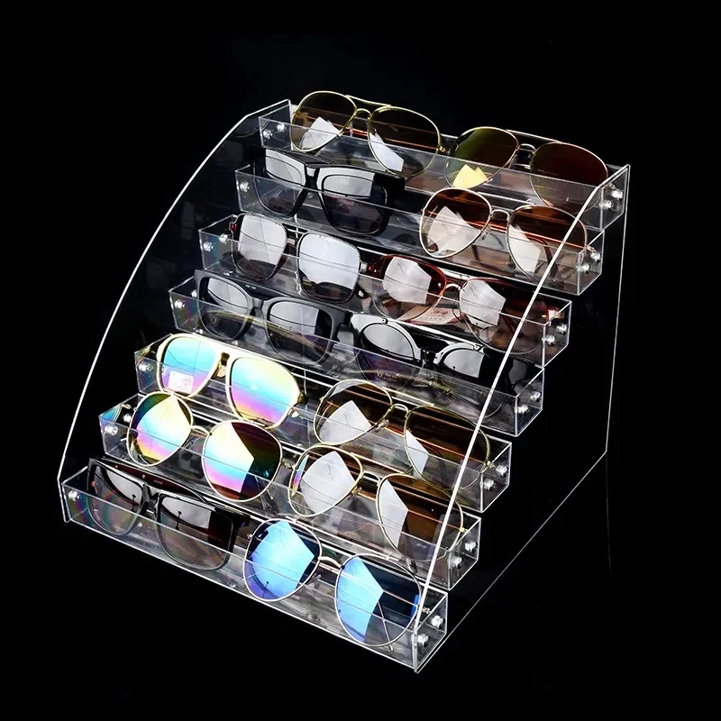 2LayersAcrylicSunglassesEyeglassesDisplayStandsStorageRackShelf